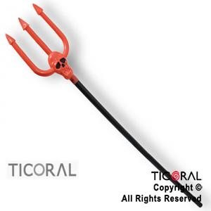 TRIDENTE CON CALAVERA ROJA HALLOWEEN x 1